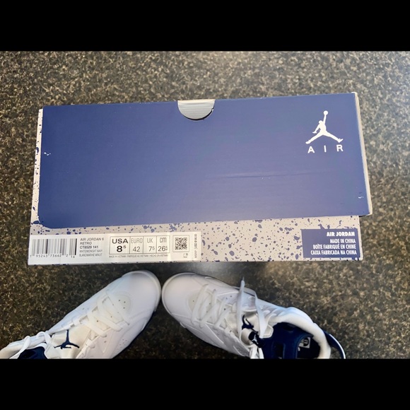 AIR JORDAN 6 RETRO 'MIDNIGHT NAVY' 2022 NWT MENS SIZE 8.5 100% Authentic - Picture 4 of 9
